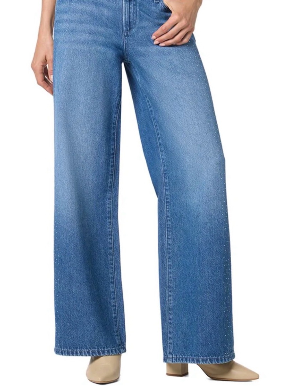JOE’S Low Rise Wide Leg Crystal Indigo Women's Jeans